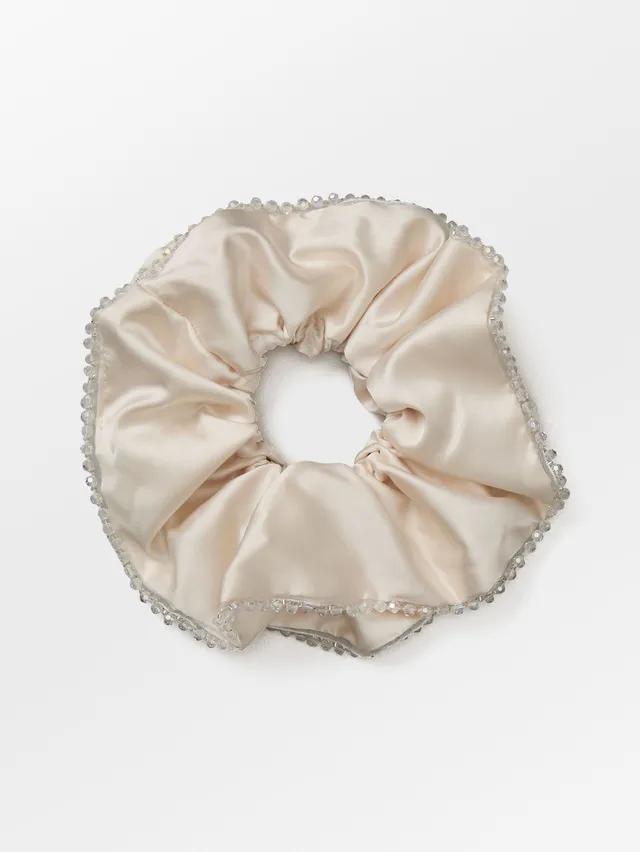 becks-ndergaard-luster-bead-scrunchie-haargummi-birch-white-perlen image 1