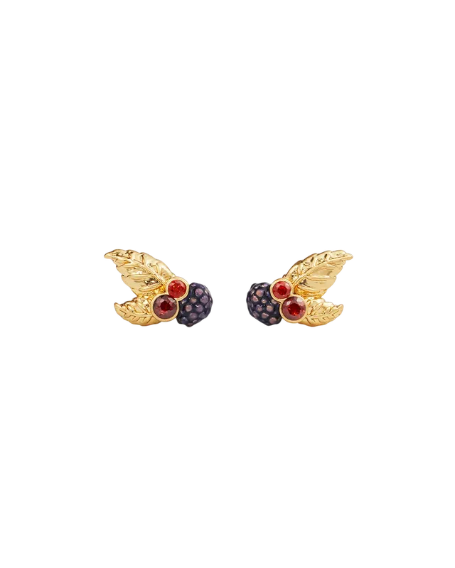 fable-england-orla-blackberry-ohrstecker-ohrringe-gold-granat image 1
