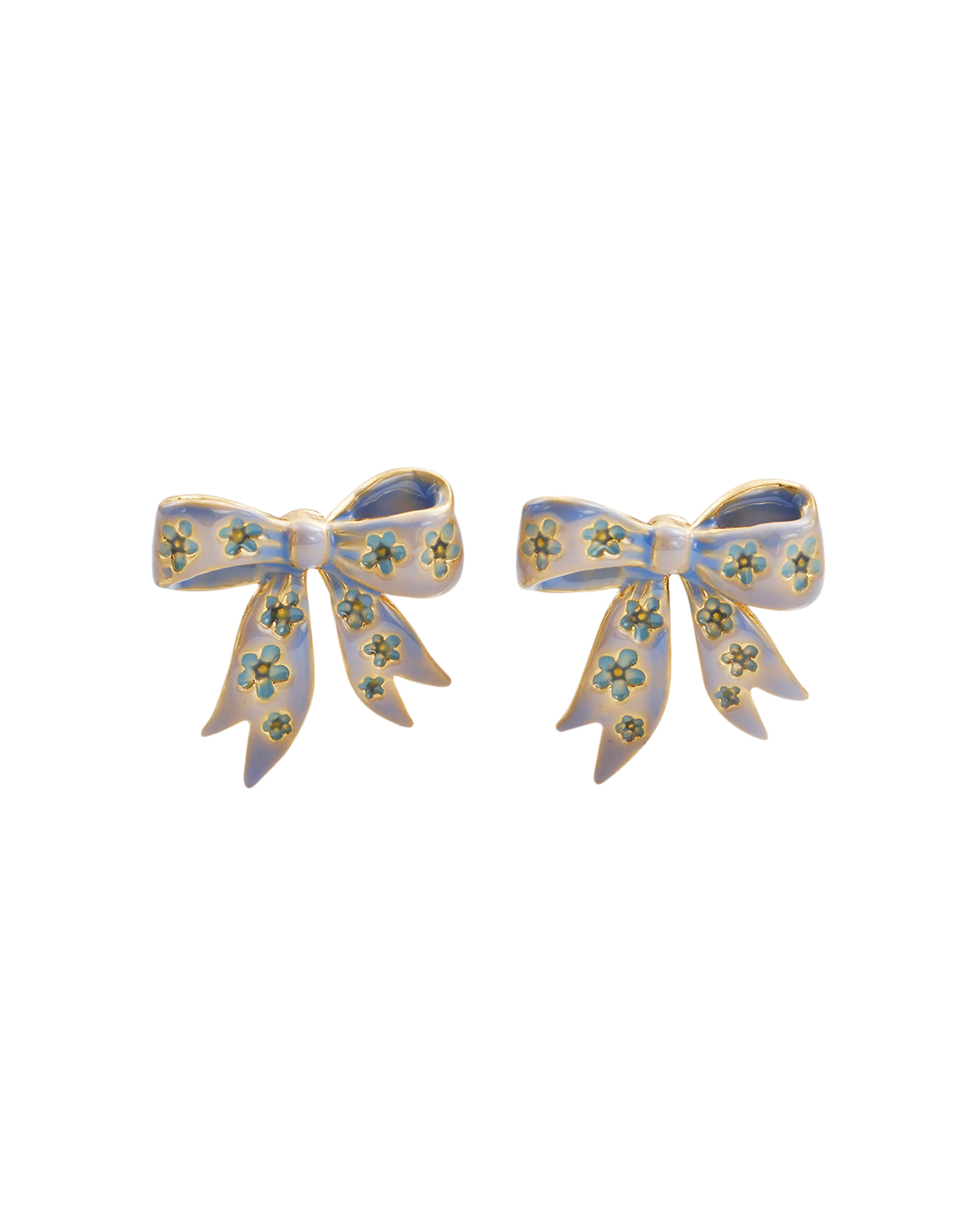 fable-england-forget-me-not-bow-ohrstecker-gold image 1