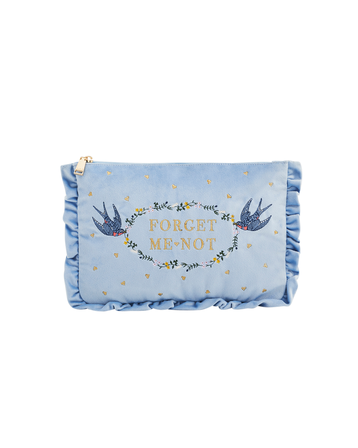fable-england-forget-me-not-pouch-samt-blau-bestickt image 1