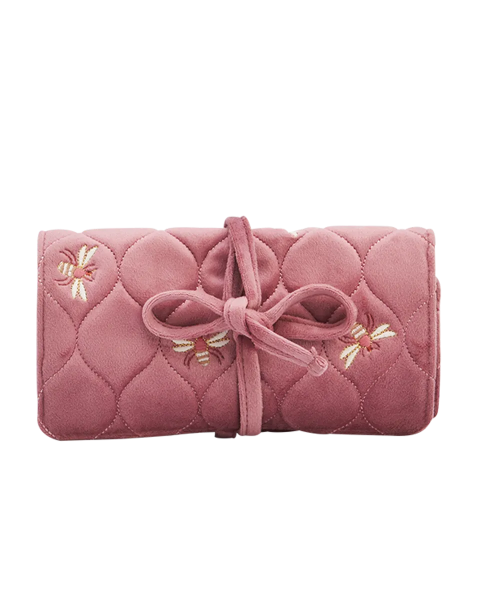 fable-england-quilted-bee-schmuckrolle-rosa-samt image 1