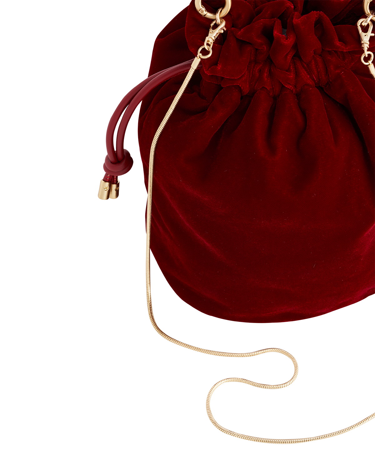 fable-england-ruby-red-bucket-bag-beuteltasche-rot-samt image 3