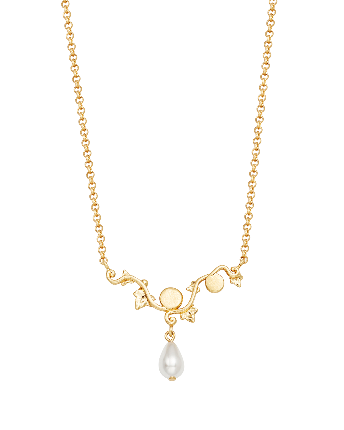 fable-england-ivy-pearl-halskette-gold-perle-efeu image 5
