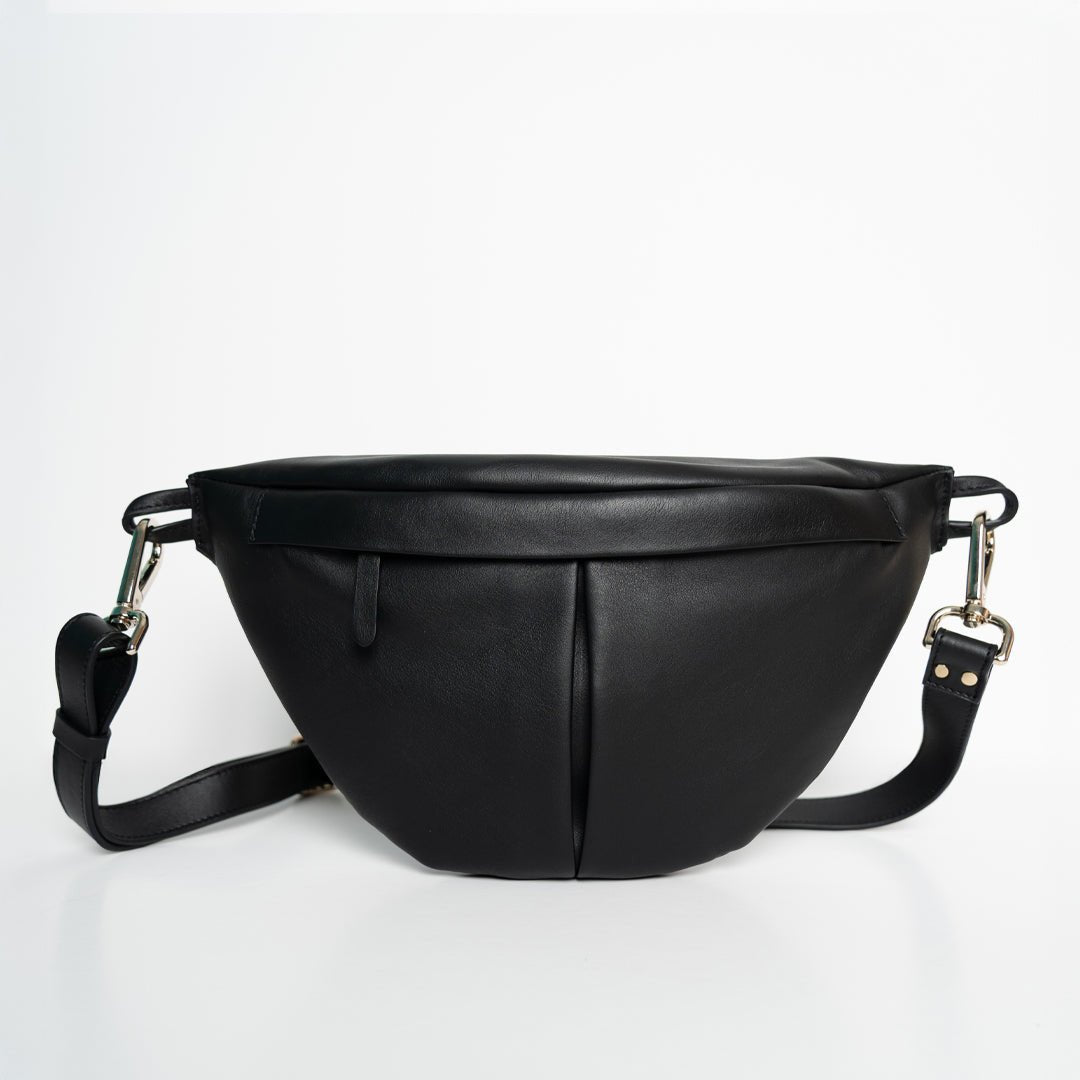 ann-kurz-bum-bag-bauchtasche-schwarz-nappa-verstellbar image 1