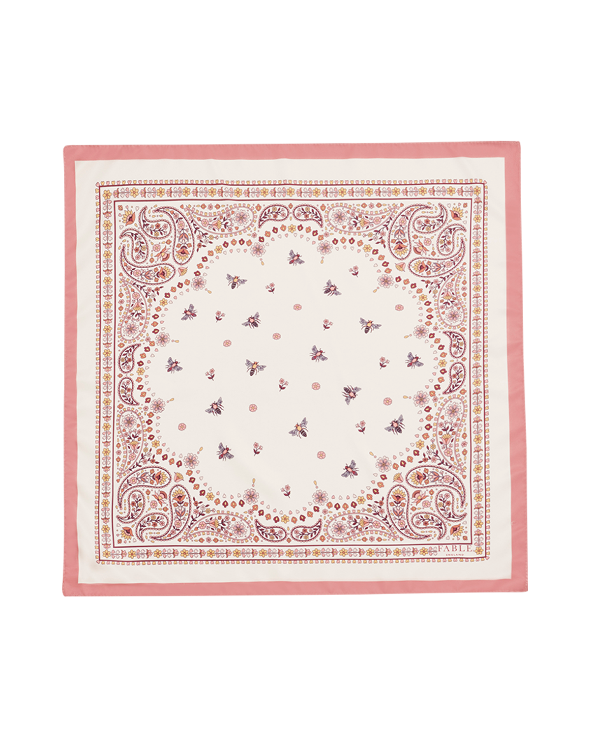 fable-england-eve-bandana-halstuch-rosa-mit-bienenmuster image 1