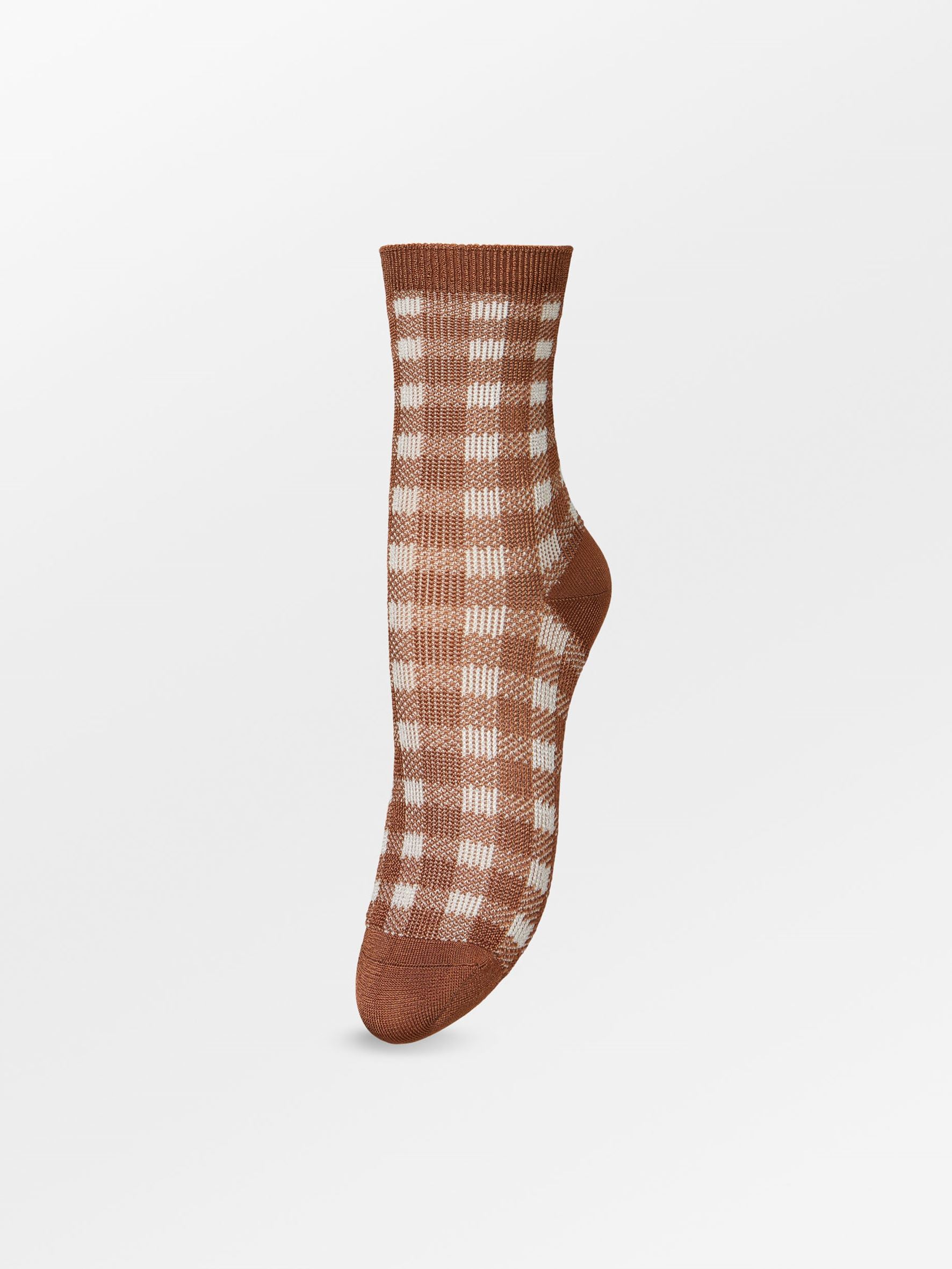 becks-ndergaard-skylar-funkie-socken-karo-braun-viskose image 1