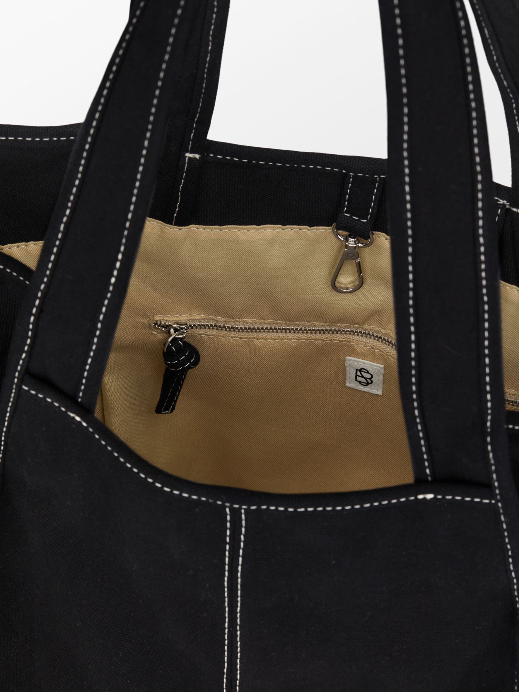 becks-ndergaard-canvas-laurel-shopper-schwarz-baumwolle-13-zoll image 2