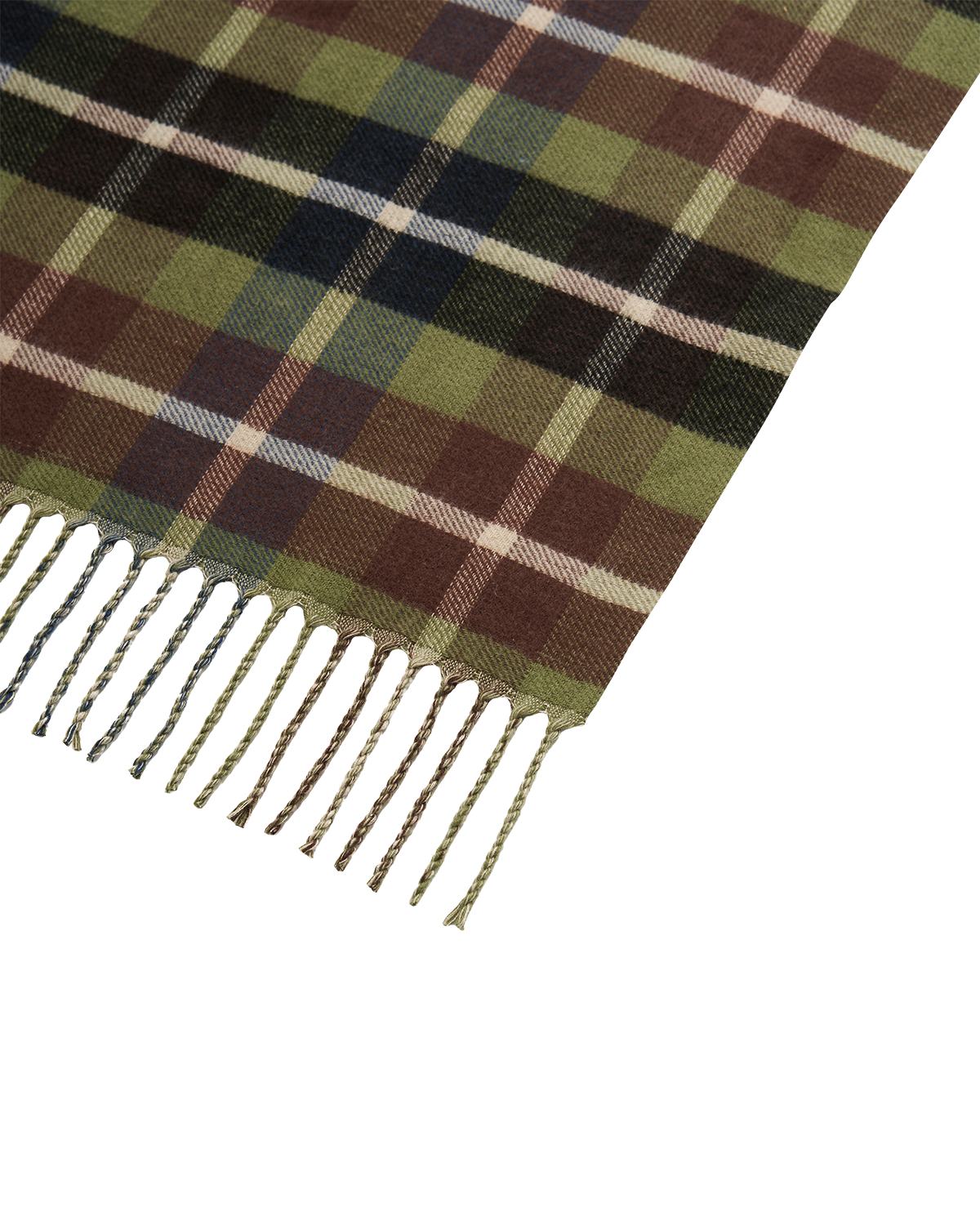 fable-england-woodland-check-jacquard-schal-khaki image 7