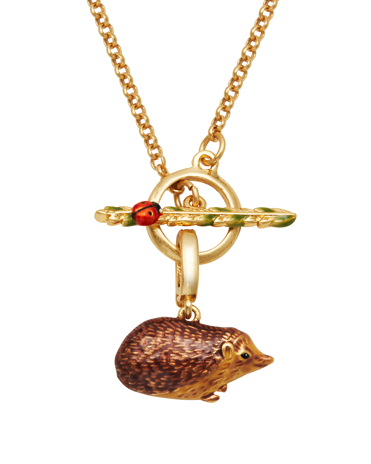 fable-england-ladybird-hedgehog-halskette-gold-igel image 1