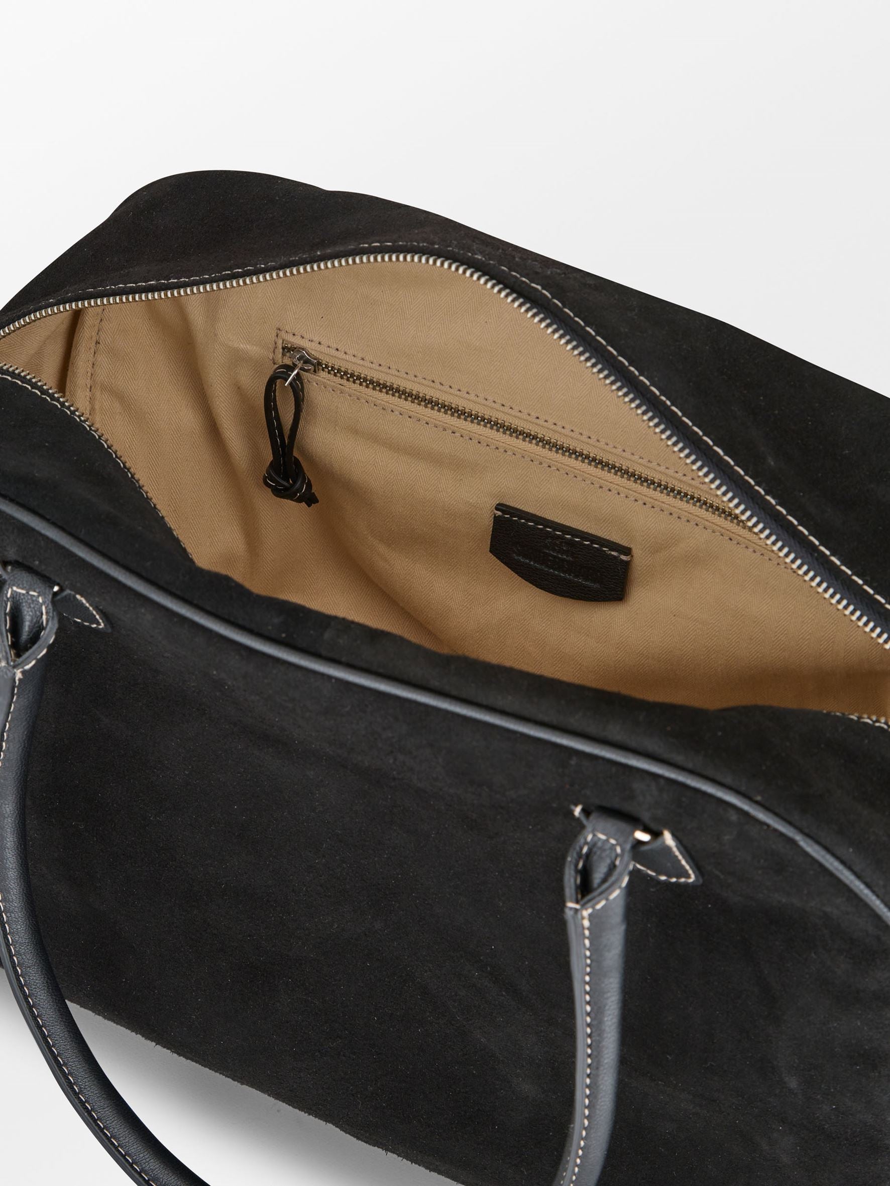 becks-ndergaard-bailie-tasche-wildleder-schwarz-38x25 image 3
