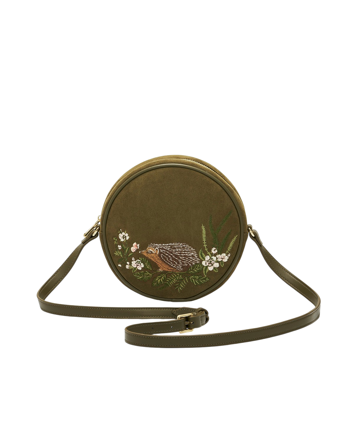 fable-england-chloe-hedgehog-circle-tasche-khaki-bestickt image 1