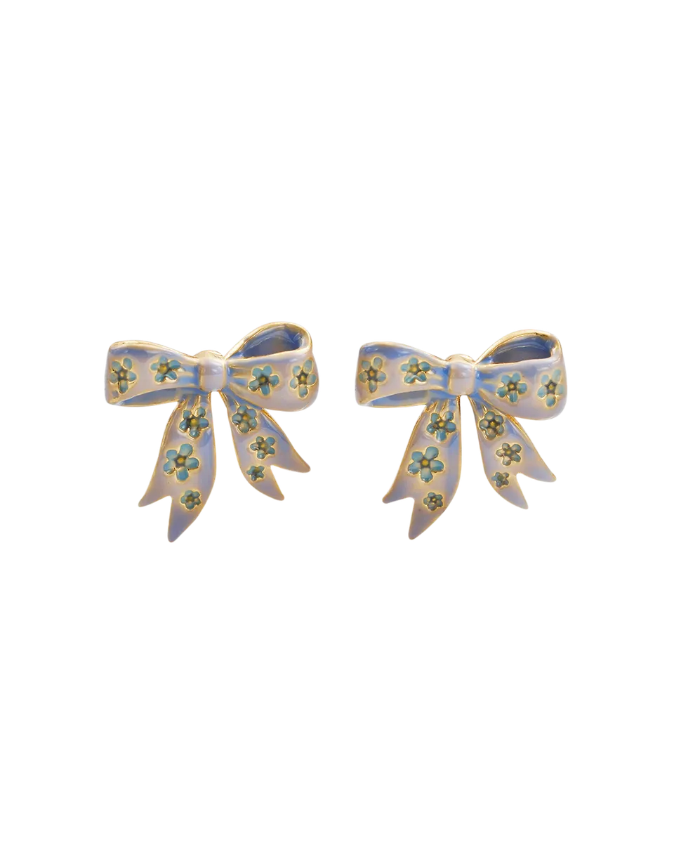 fable-england-forget-me-not-bow-ohrstecker-gold image 1