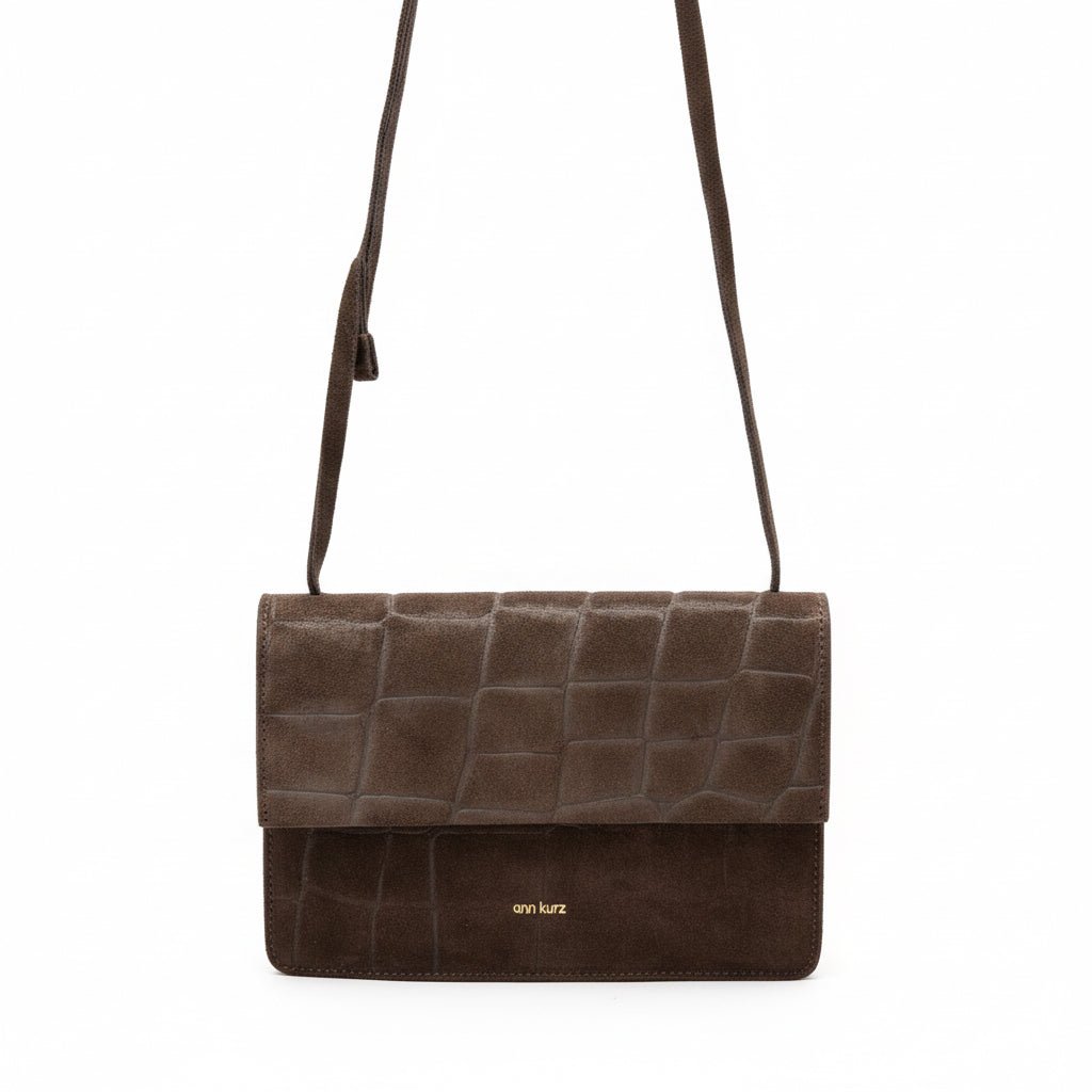 ann-kurz-phone-bag-medium-handytasche-croco-suede-mocha image 2