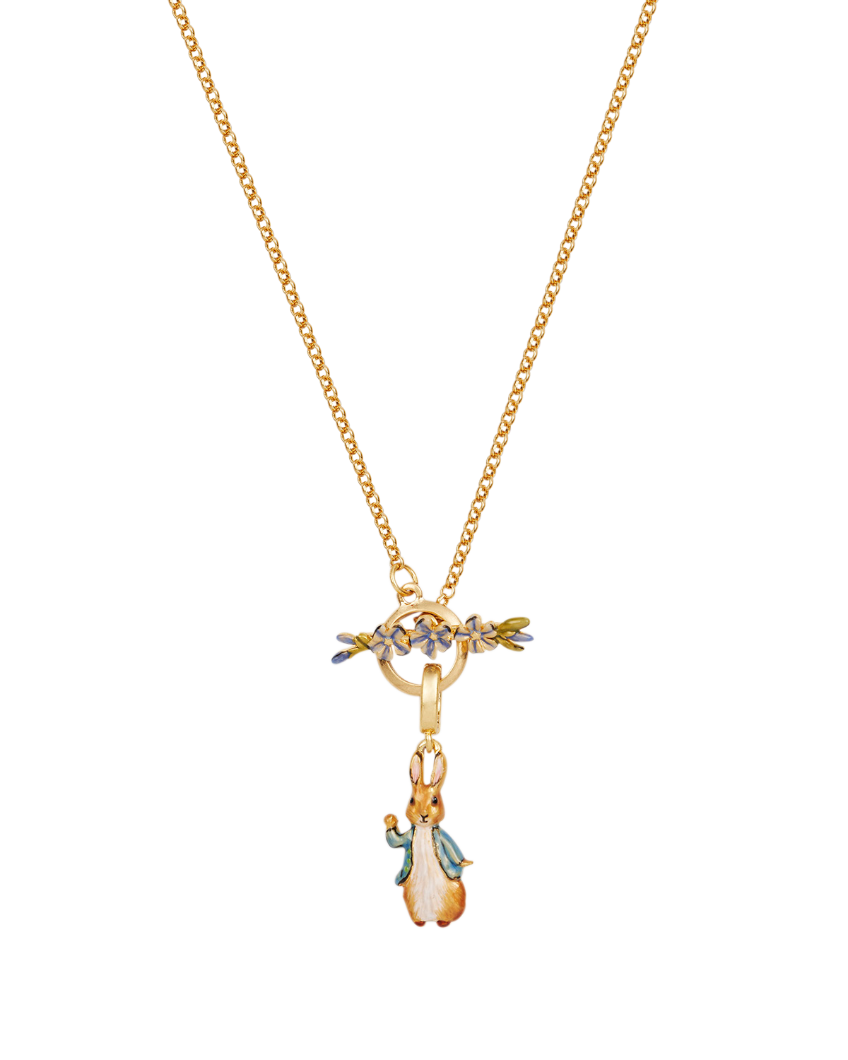 fable-england-peter-rabbit-forget-me-not-halskette-gold image 4