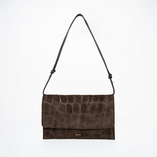 ann-kurz-thin-clutch-suede-croco-mocha-abendtasche-leder image 1