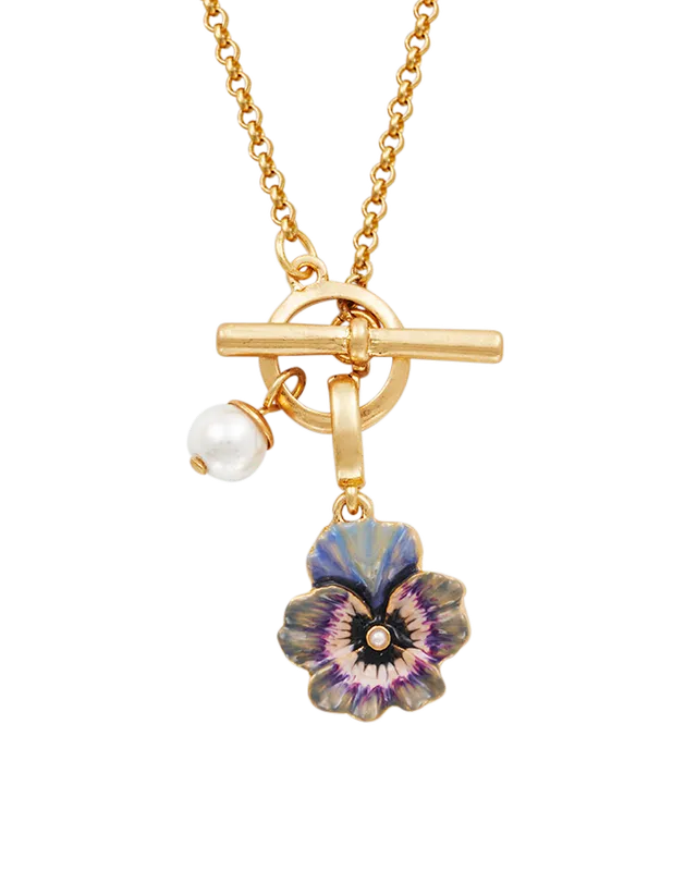 fable-england-pansy-pearl-toggle-halskette-gold-perle image 1