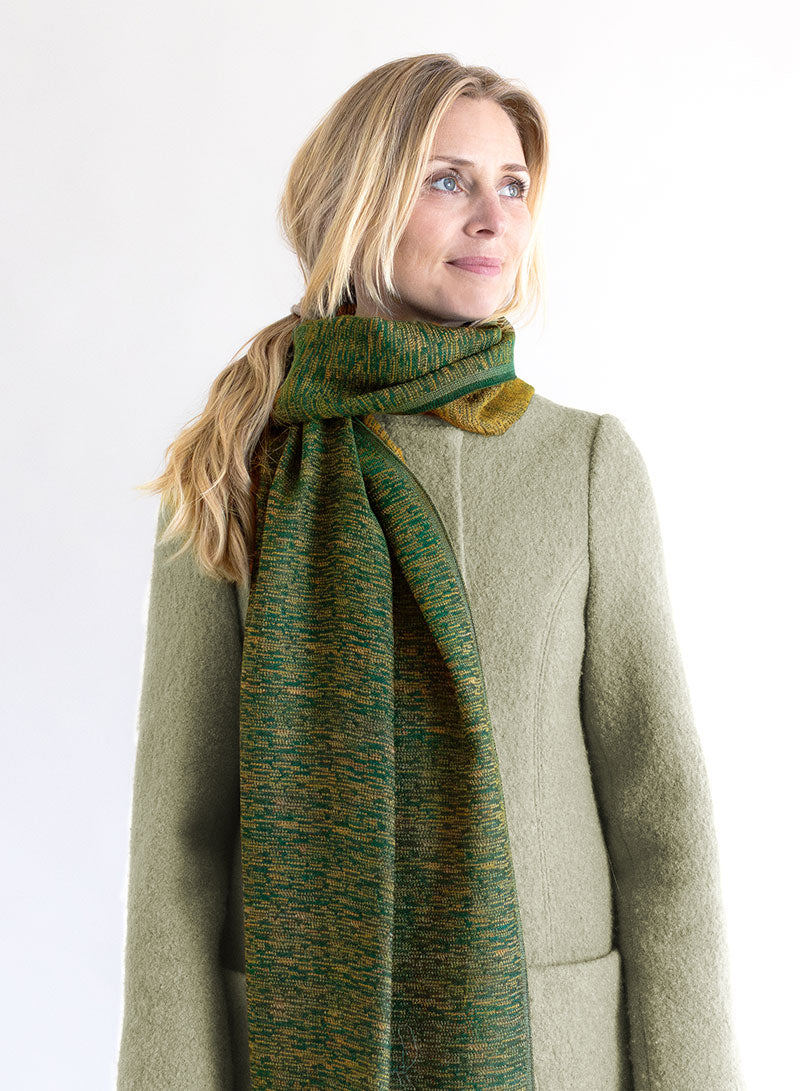 djian-olivia-schal-merinowolle-gr-n-jacquard image 4