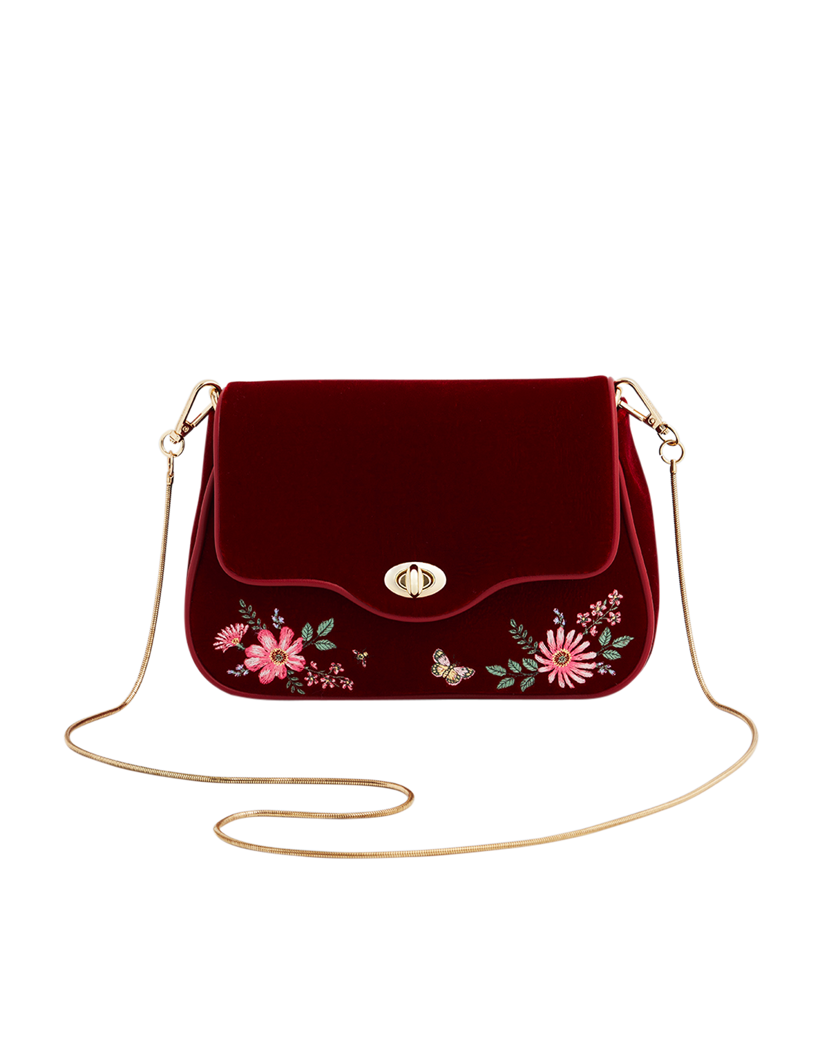 fable-england-mary-clutch-rot-samt-bestickt-abendtasche image 1