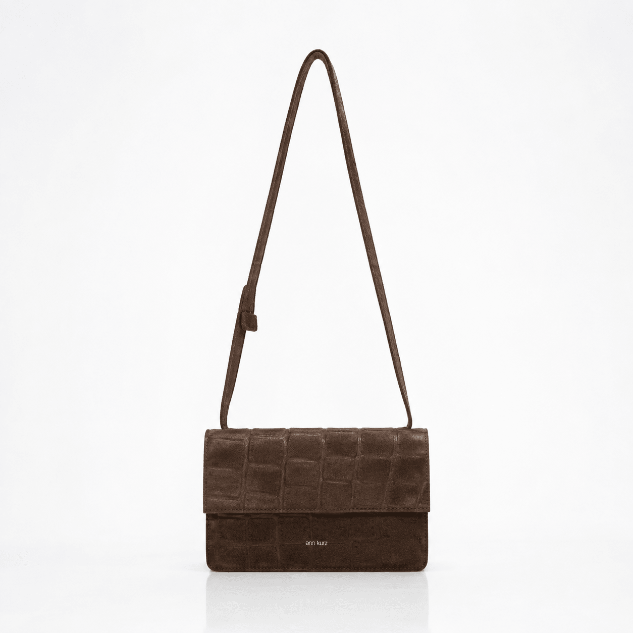 ann-kurz-phone-bag-medium-handytasche-croco-suede-mocha image 1