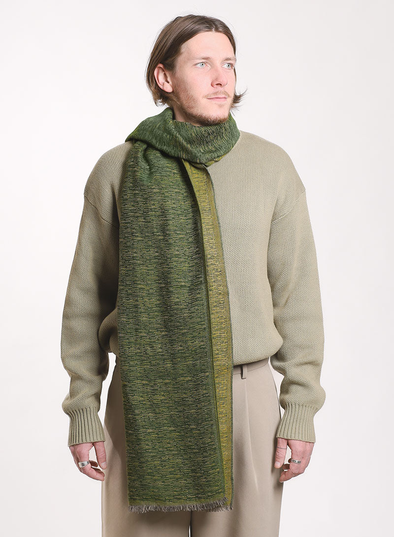 djian-olivia-schal-merinowolle-gr-n-jacquard image 2