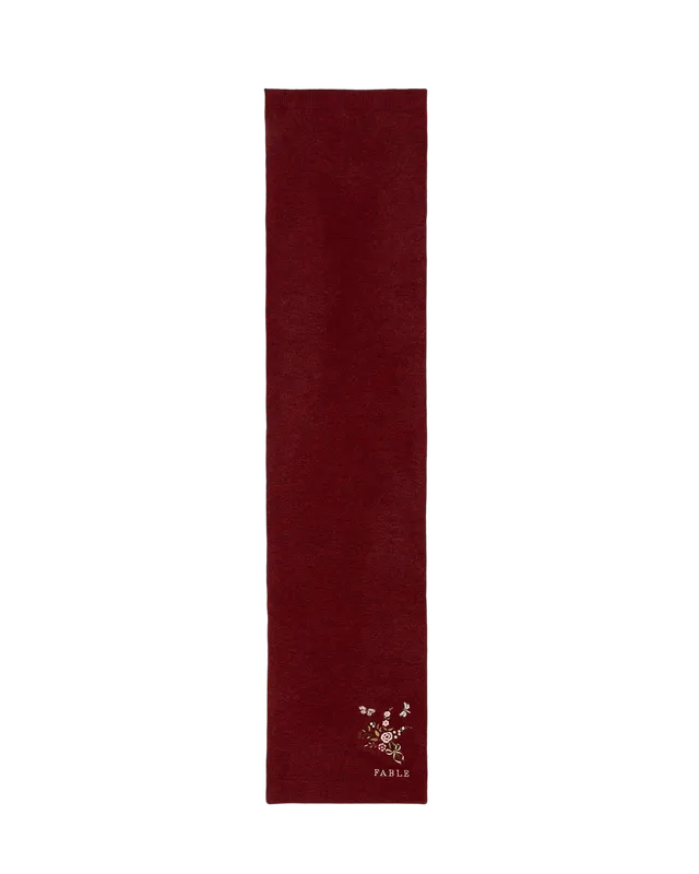 fable-england-eve-floral-strickschal-rot-meliert image 1