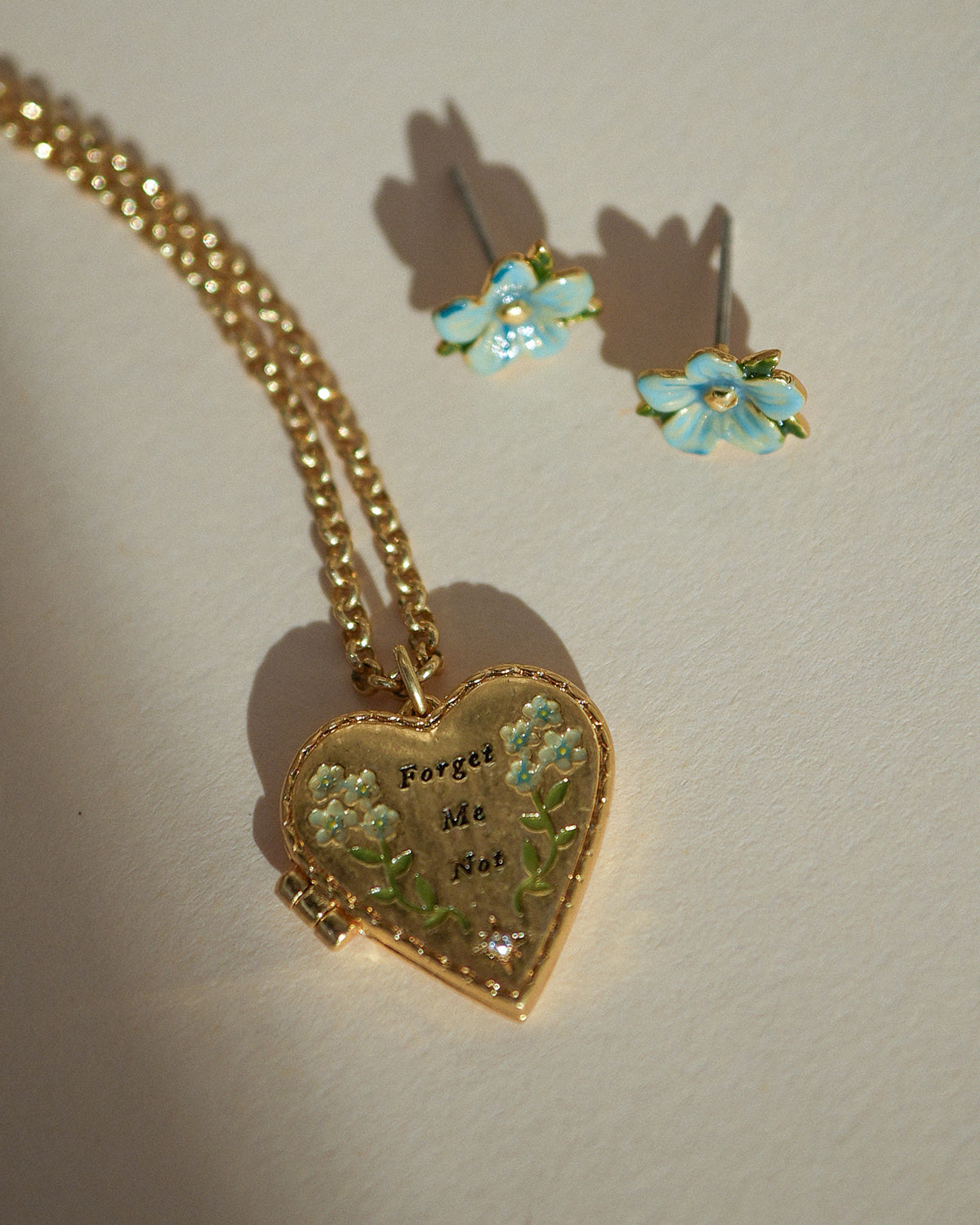 fable-england-forget-me-not-schmuckset-gold-herz image 2