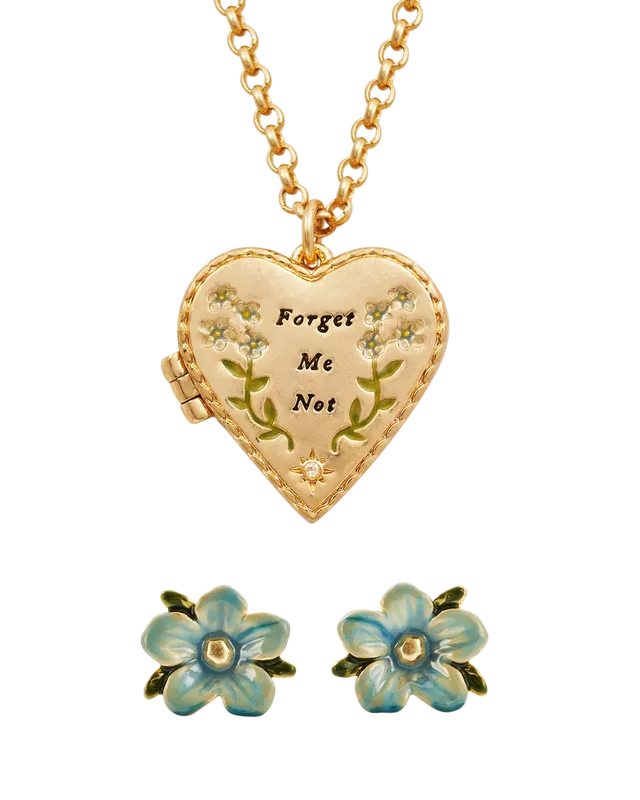 fable-england-forget-me-not-schmuckset-gold-herz image 1