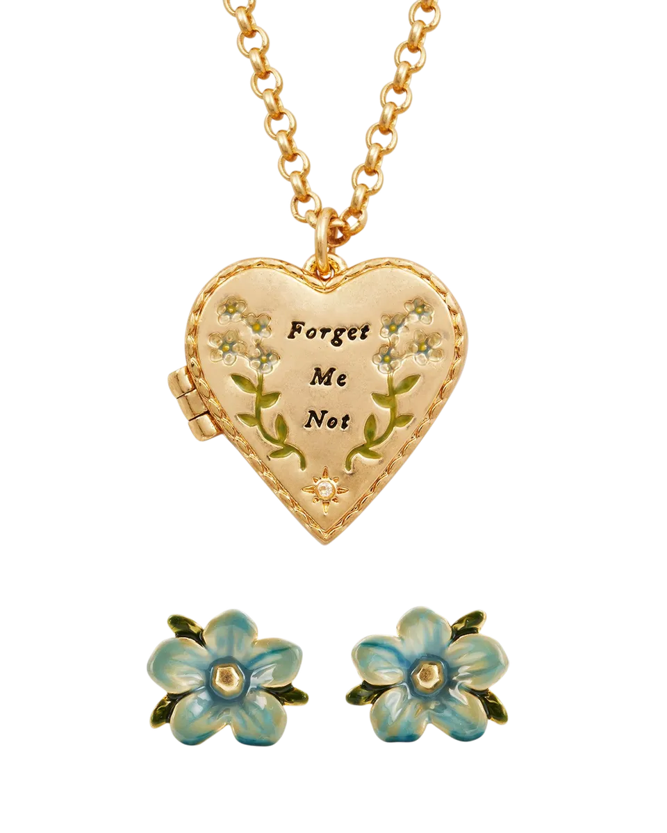 fable-england-forget-me-not-schmuckset-gold-herz image 1