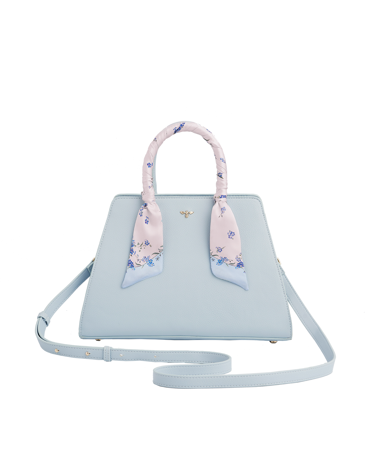 fable-england-blue-structured-tote-shopper-blau-medium image 3