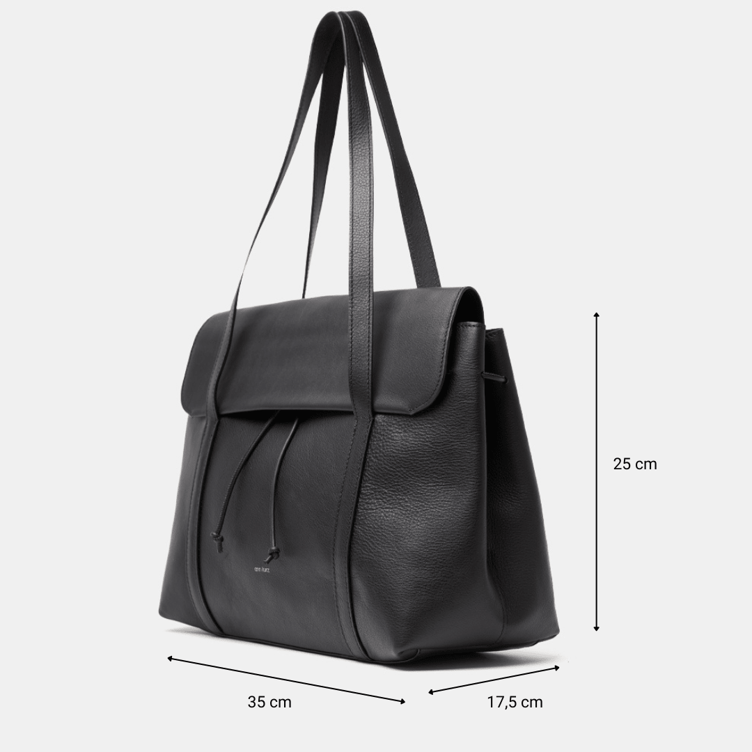 ann-kurz-greatest-shopper-nappa-black-shopper-leder-13-zoll image 2
