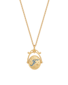 fable-england-jewellery-f-initial-forget-me-not-spinner-halskette-gold image 4