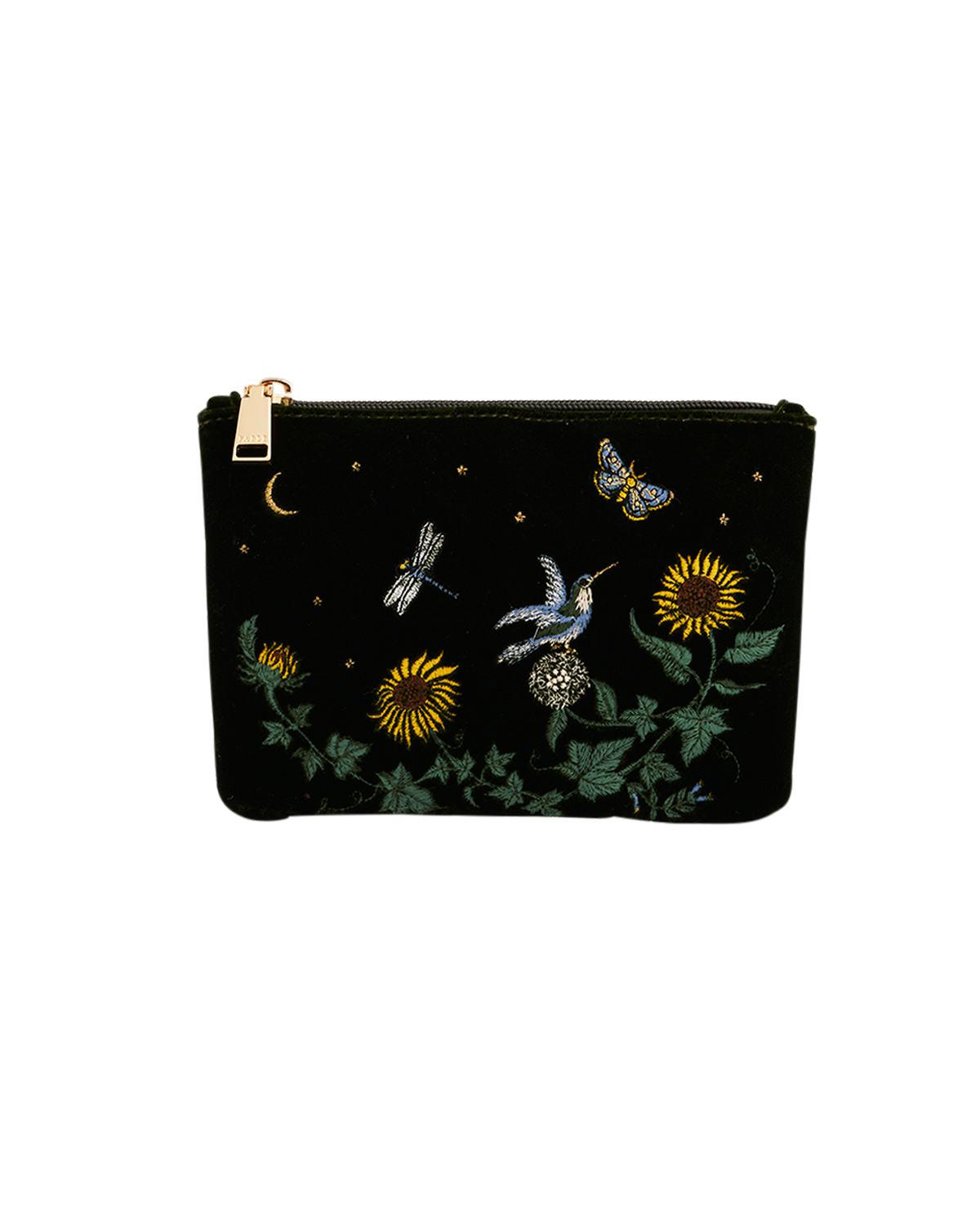 fable-england-green-sunflower-pouch-samt-gr-n image 1