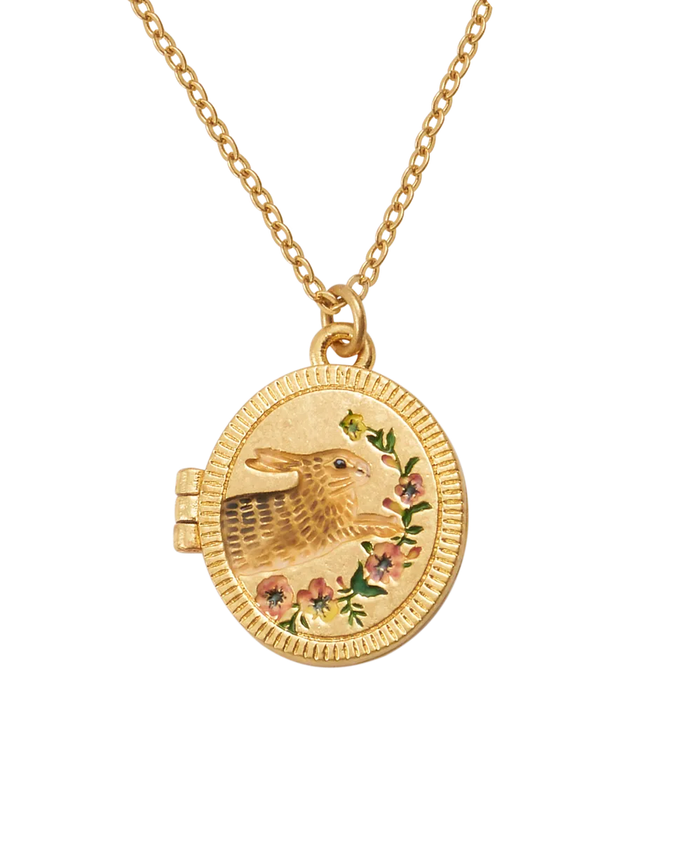 fable-england-running-bunny-medaillonkette-hase-gold image 1