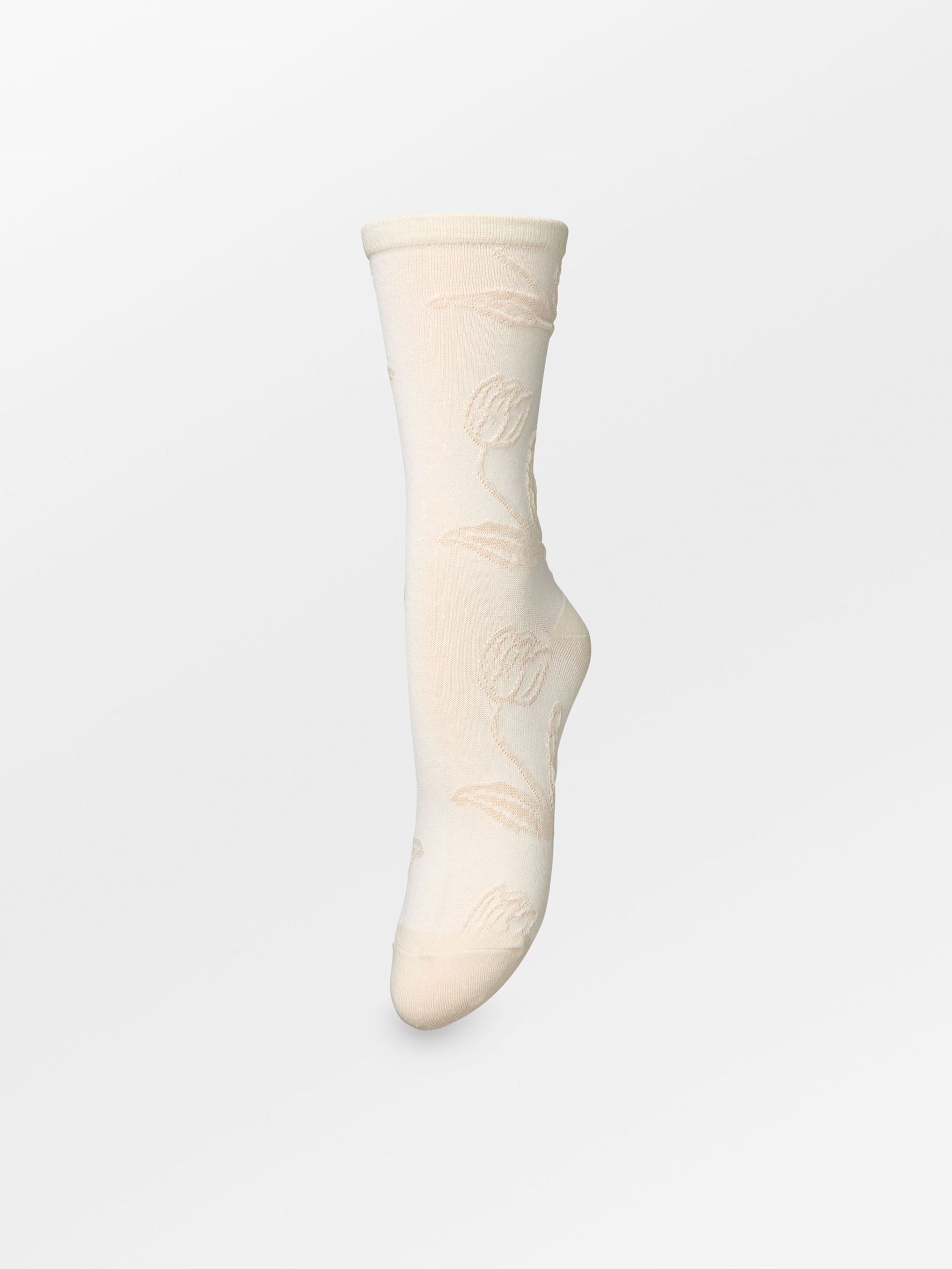 becks-ndergaard-stencia-cotta-socken-blumenmuster-wei-37-39 image 1