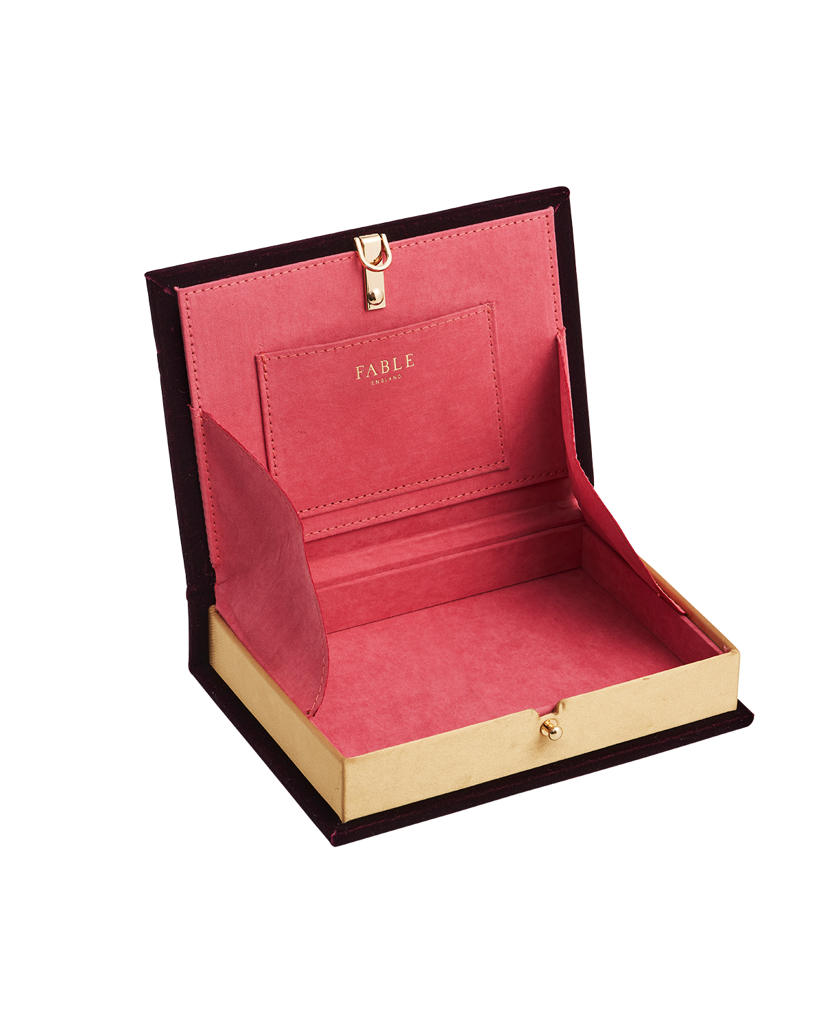 fable-england-elinor-meadow-book-clutch-samt-bordeaux image 3