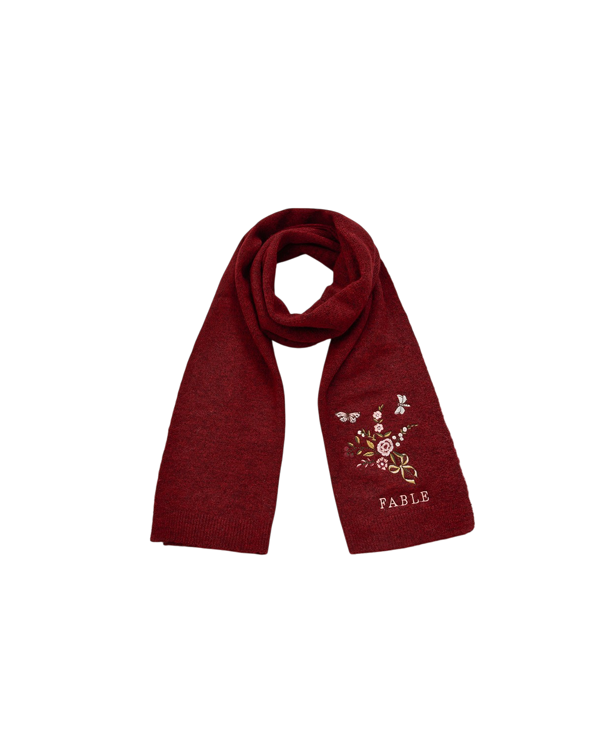 fable-england-eve-floral-strickschal-rot-meliert image 4