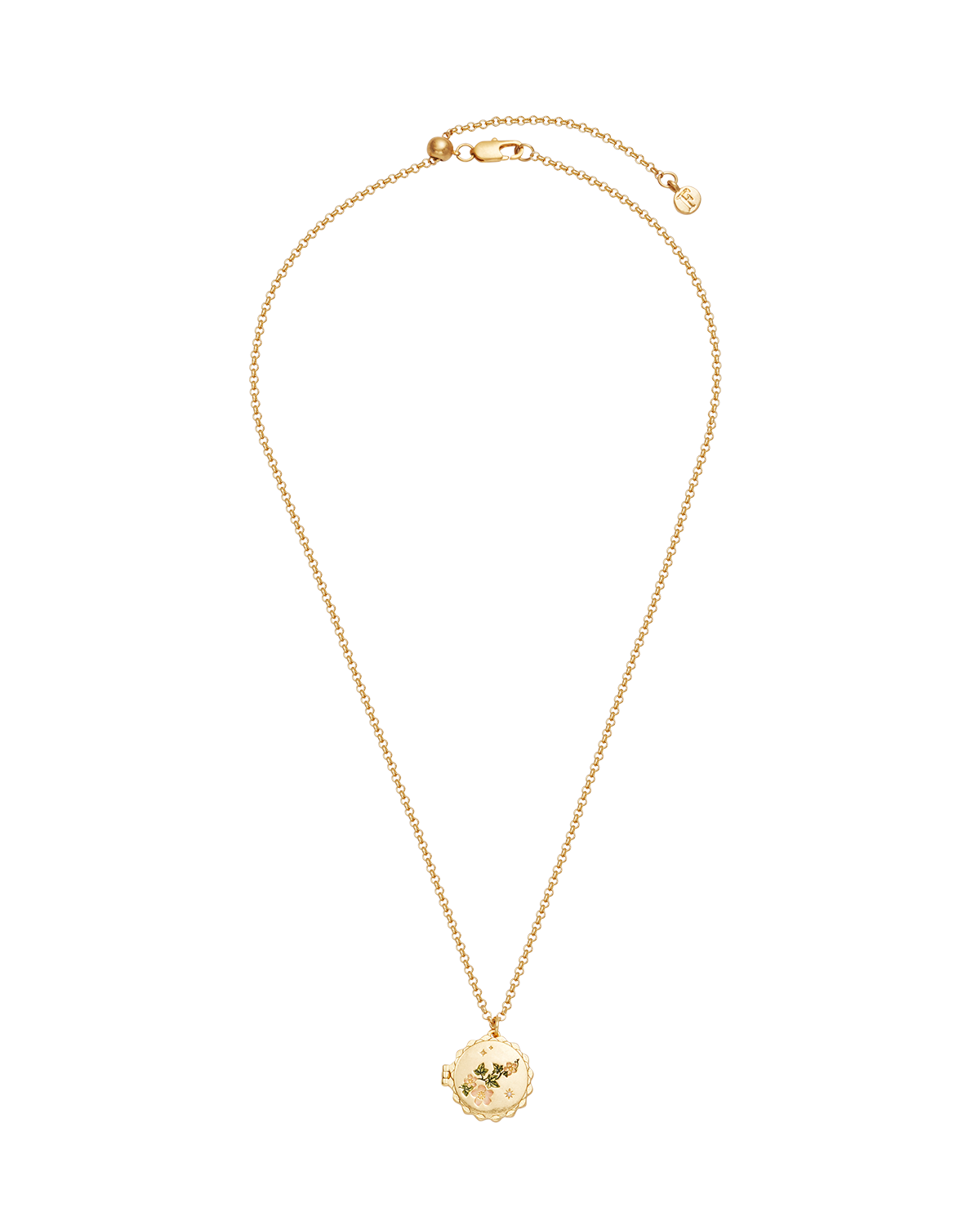 fable-england-ivy-blossom-medaillon-kette-gold image 5
