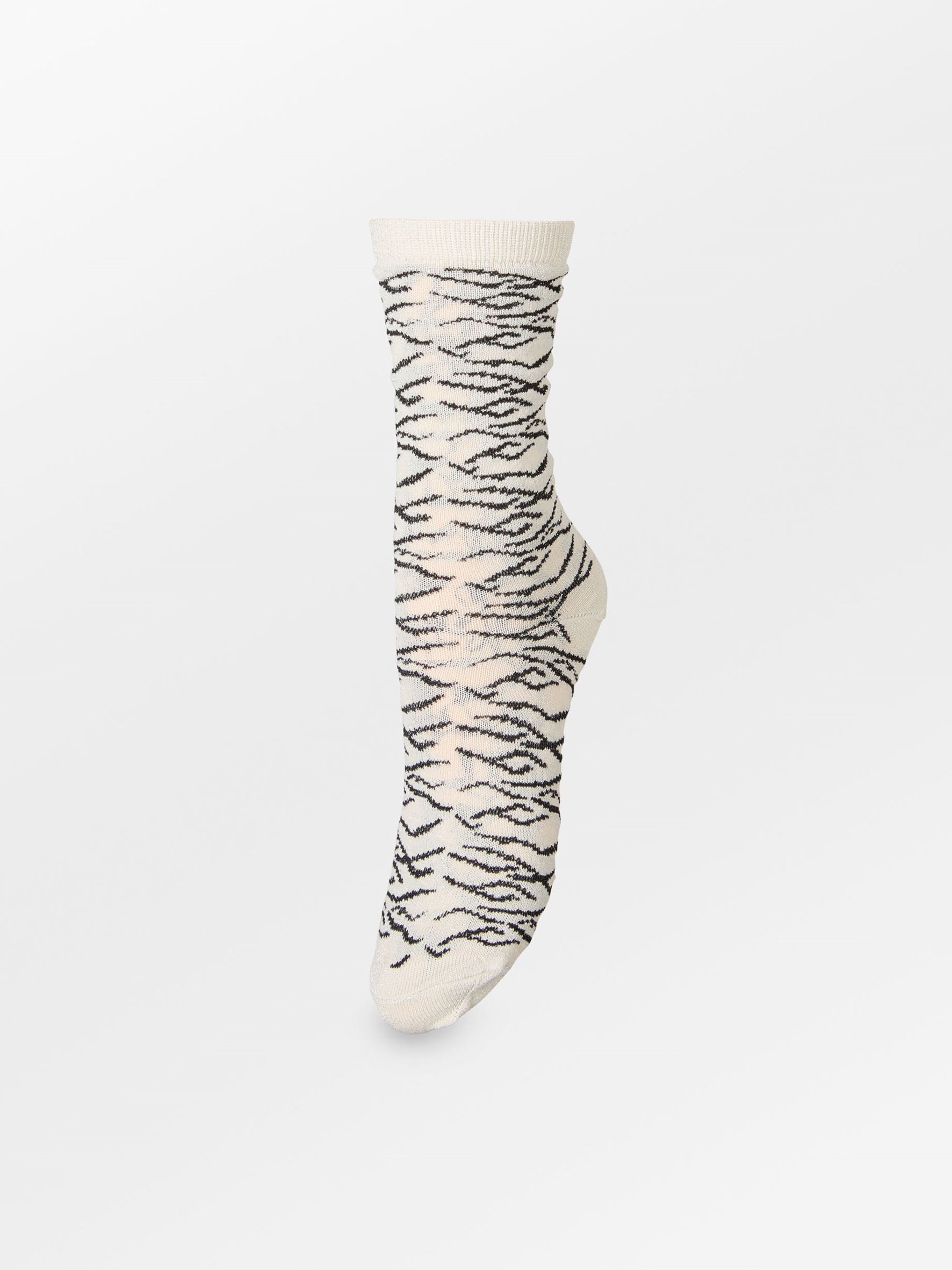 becks-ndergaard-zelora-glitter-socken-zebra-silver-birch image 1