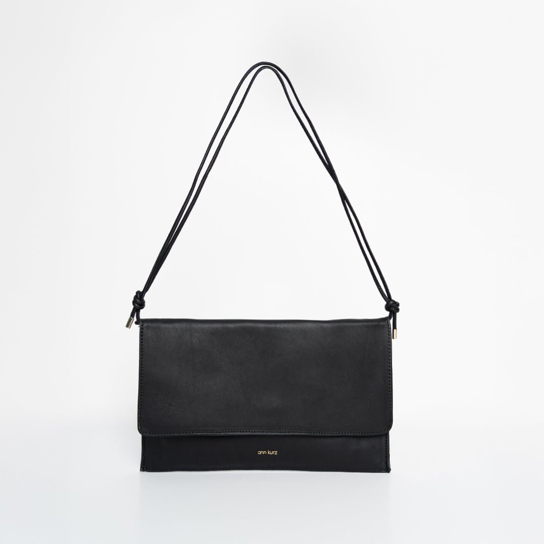 ann-kurz-thin-clutch-nappa-black-clutch-handyfach-leder image 1