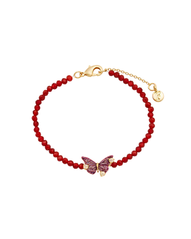fable-england-hera-butterfly-armband-gold-granat image 1