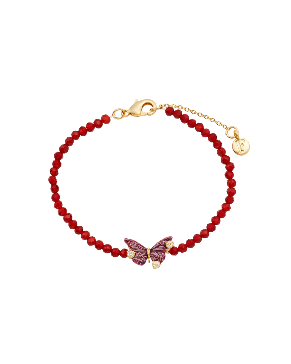 fable-england-hera-butterfly-armband-gold-granat image 1