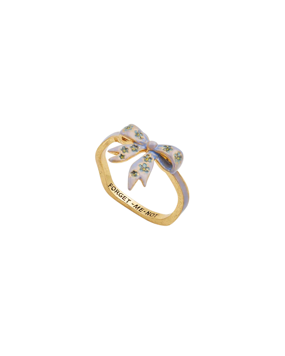 fable-england-forget-me-not-bow-ring-gold image 1