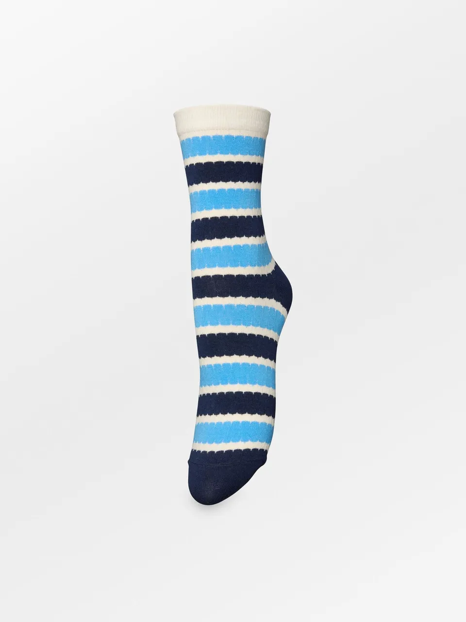 becks-ndergaard-scallopia-cotta-socken-gestreift-azure-blue-37-39 image 1