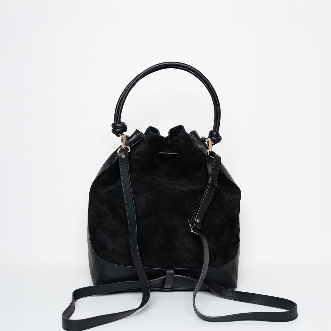 ann-kurz-saku-tall-saku-beuteltasche-wildleder-schwarz image 4