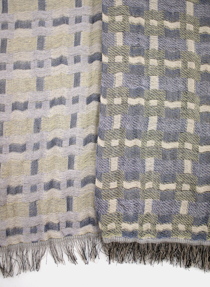 djian-katinka-schal-baumwolle-jacquard-grau-gr-n image 2
