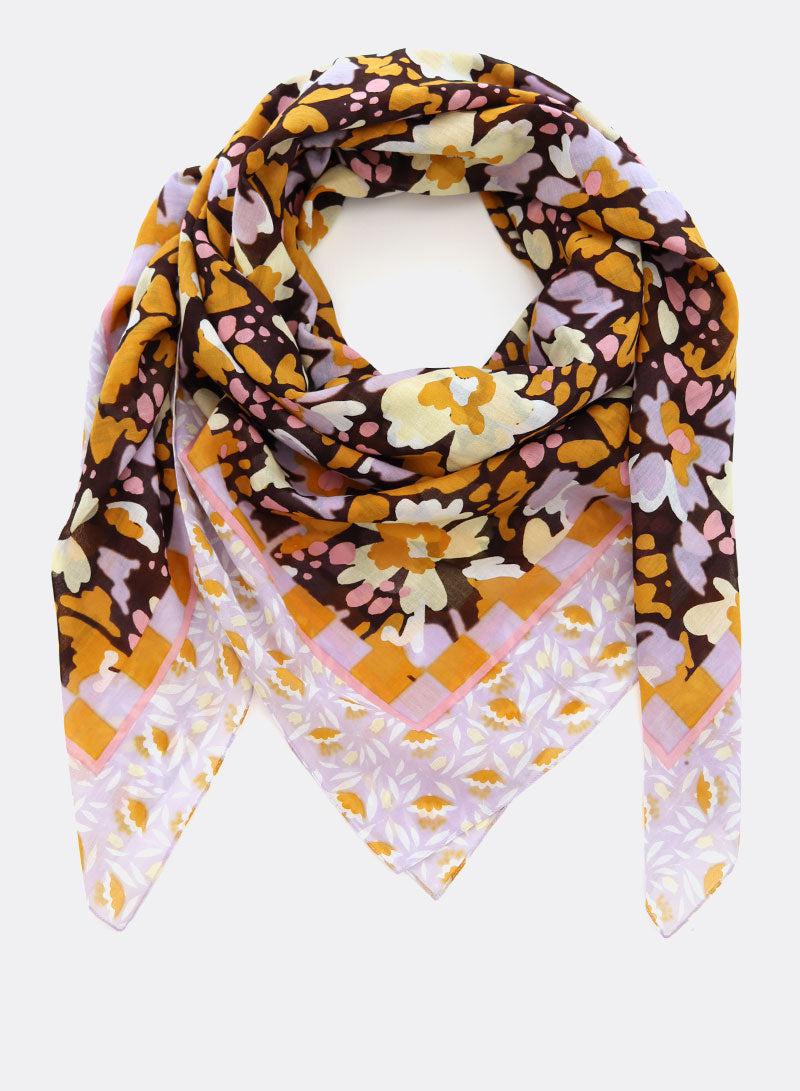 djian-hana-tuch-bio-baumwolle-lila-rosa-floral image 1