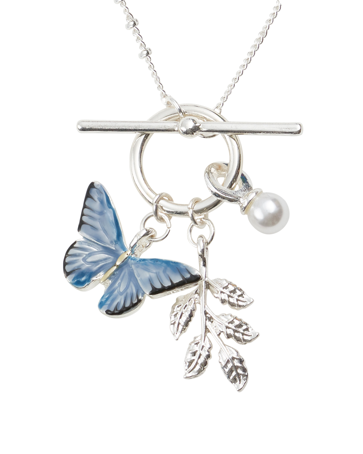 fable-england-blue-butterfly-halskette-silber-blau-schmetterling image 1
