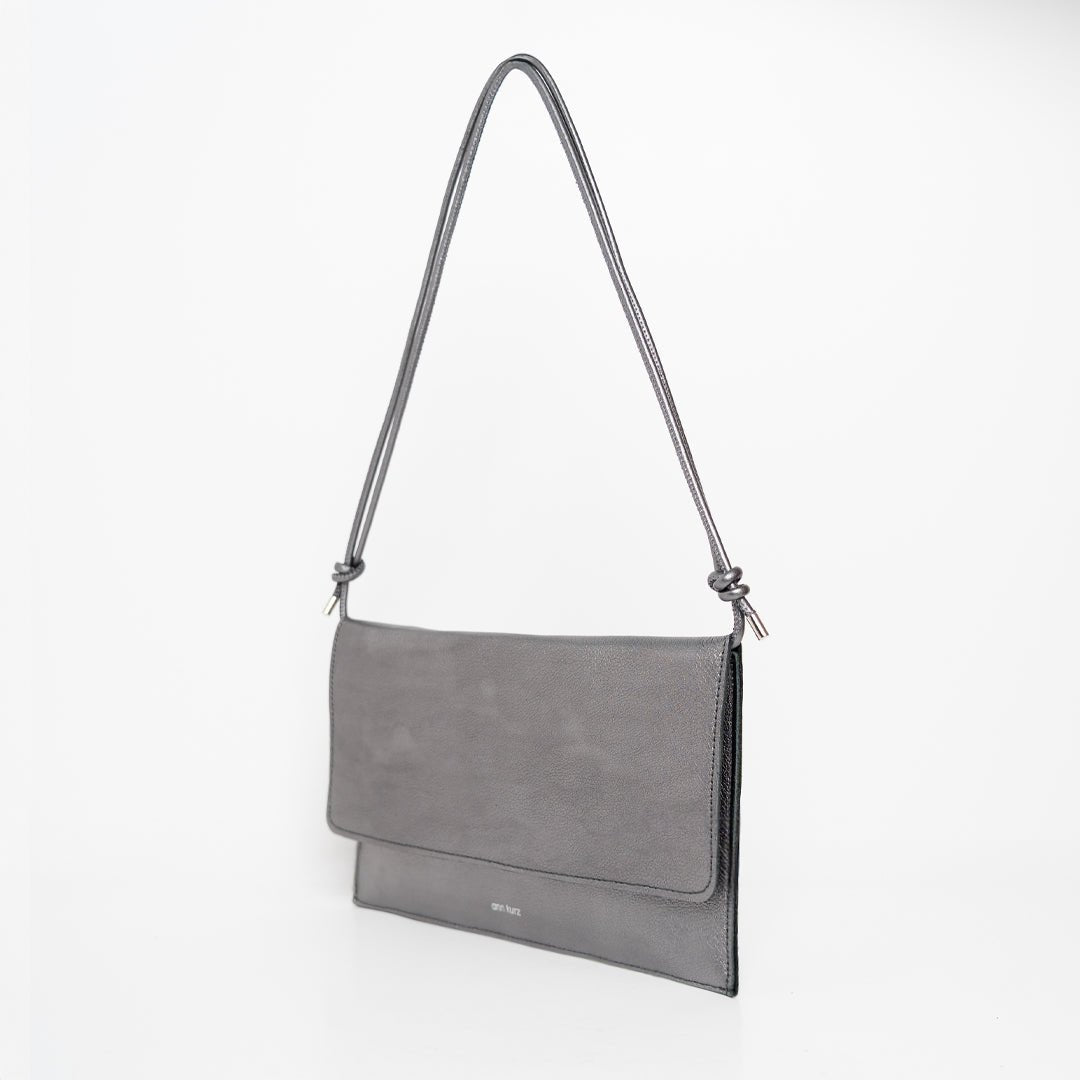 ann-kurz-thin-clutch-clutch-metallic-dark-silver image 2