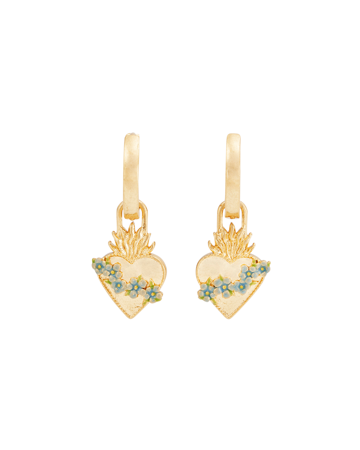 fable-england-jewellery-sacred-heart-huggie-ohrringe-gold-herz image 1
