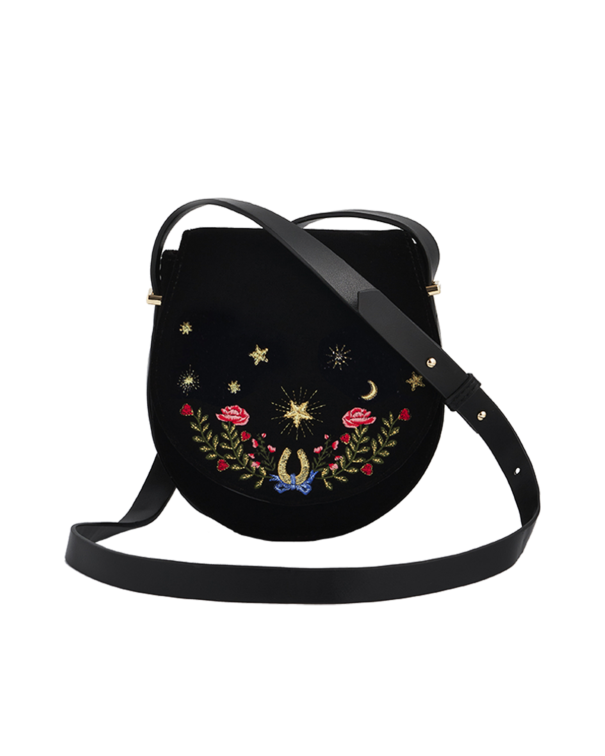 fable-england-kate-saddle-bag-samt-schwarz image 1